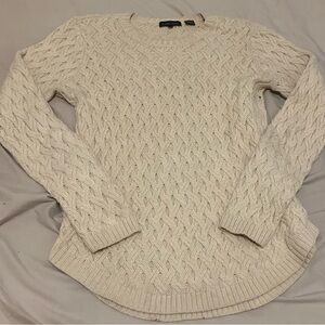 JEANNE PIERRE Cream Cable Knit Crewneck Sweater !Accepting Offers/Bundle Daals!